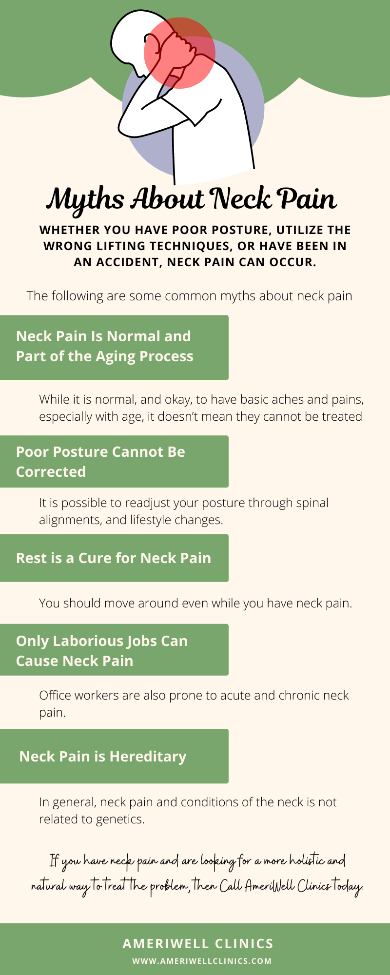 Myths About Neck Pain Infographic