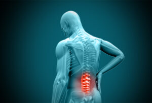 Rockville, MD Chiropractor Male spine 3d illustration blue