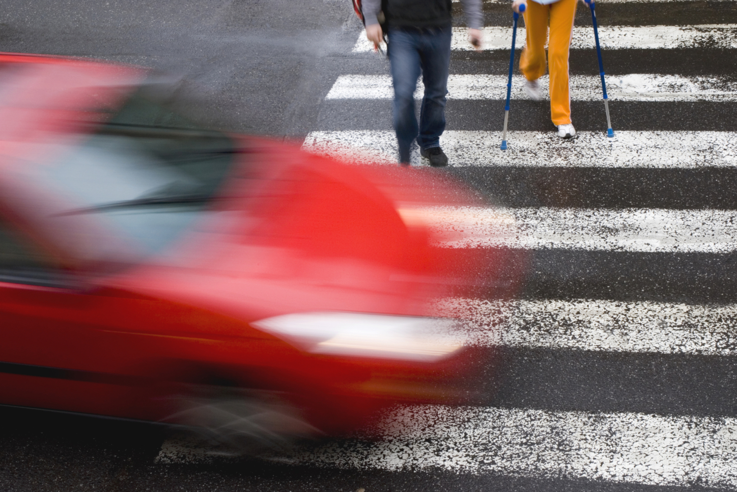 Pedestrian Dies In Car Accident - Crosswalk car crossing pedestrians crossing