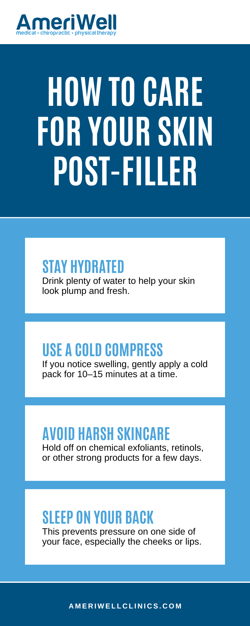 How To Care For Your Skin Post-filler Infographic